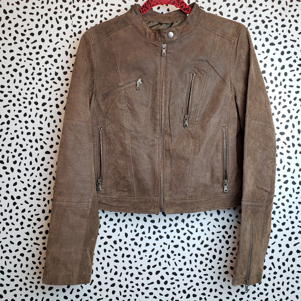 Levi's Genuine Mocha Suede Leather Jacket - $268